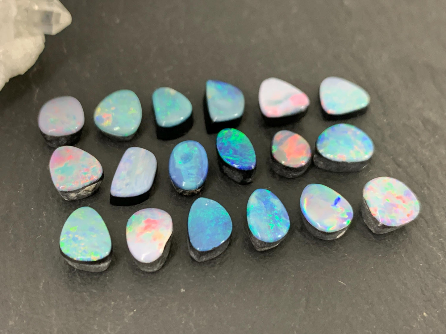 Australian Opal Doublet 6-8mm long cabochon - Select your cabochon
