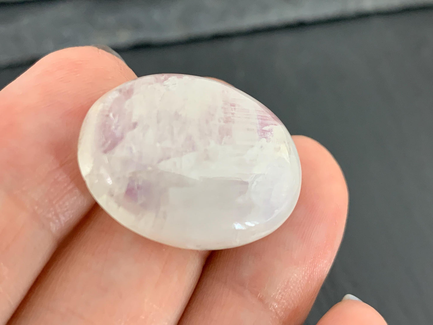 Rainbow Moonstone oval 26x19x7mm cabochon