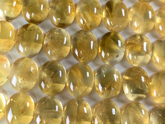 Citrine oval 8x10mm cabochon - Calibrated  cabochons