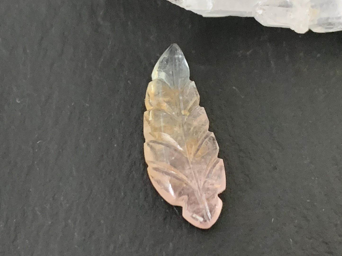 Carved Tourmaline 7x20x4mm cabochon