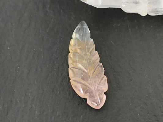 Carved Tourmaline 7x20x4mm cabochon