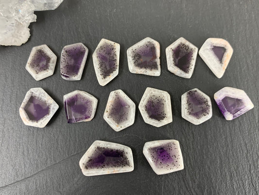 Amethyst hexagon slice
