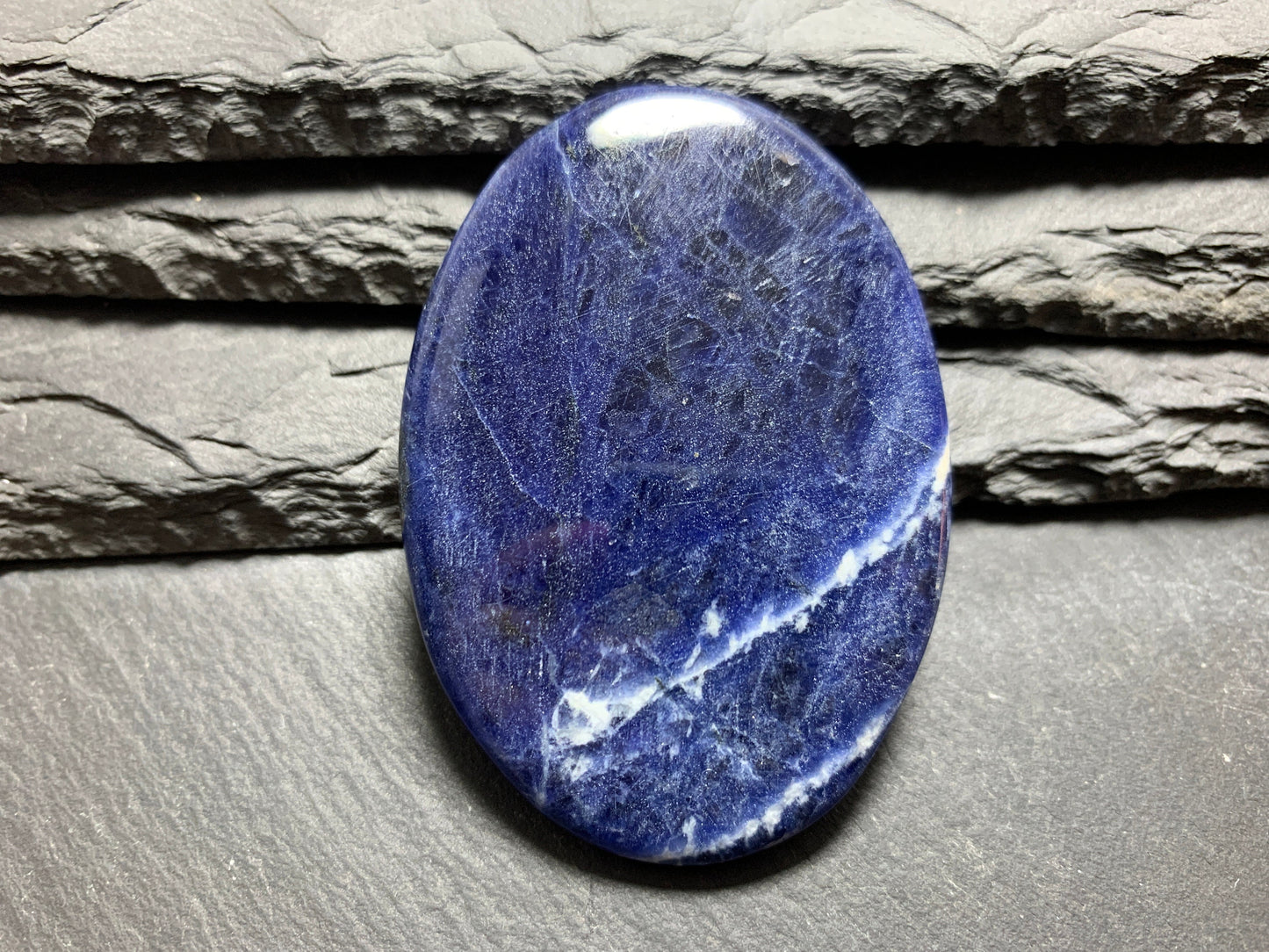 Large Sodalite cabochon 64x45x7mm