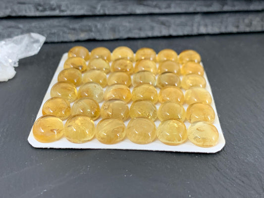Citrine oval 10x12mm cabochon - Calibrated cabochons