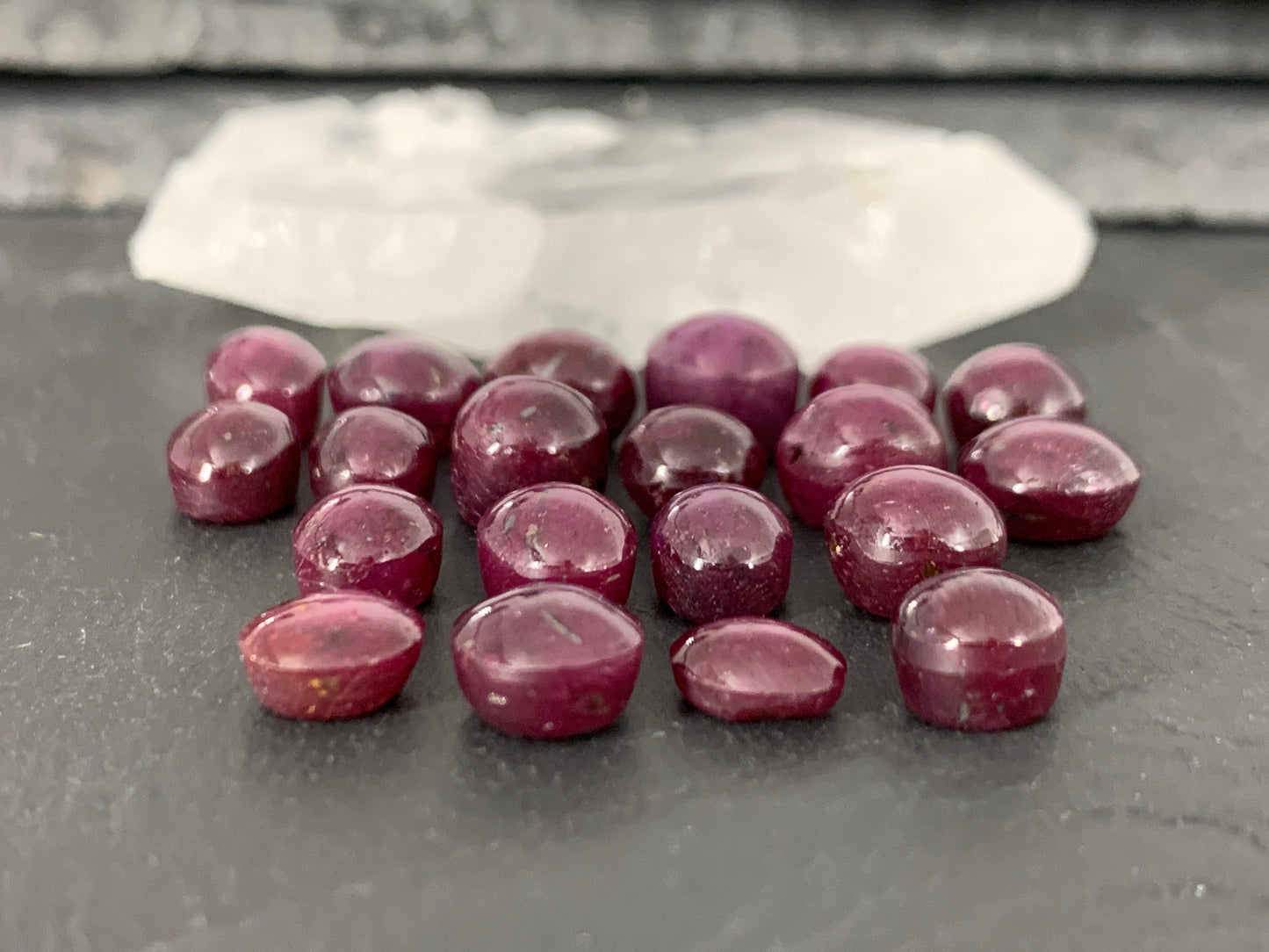 Ruby 7-8mm long cabochon