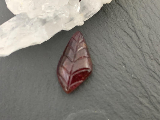 Carved Tourmaline 9x17x5mm cabochon