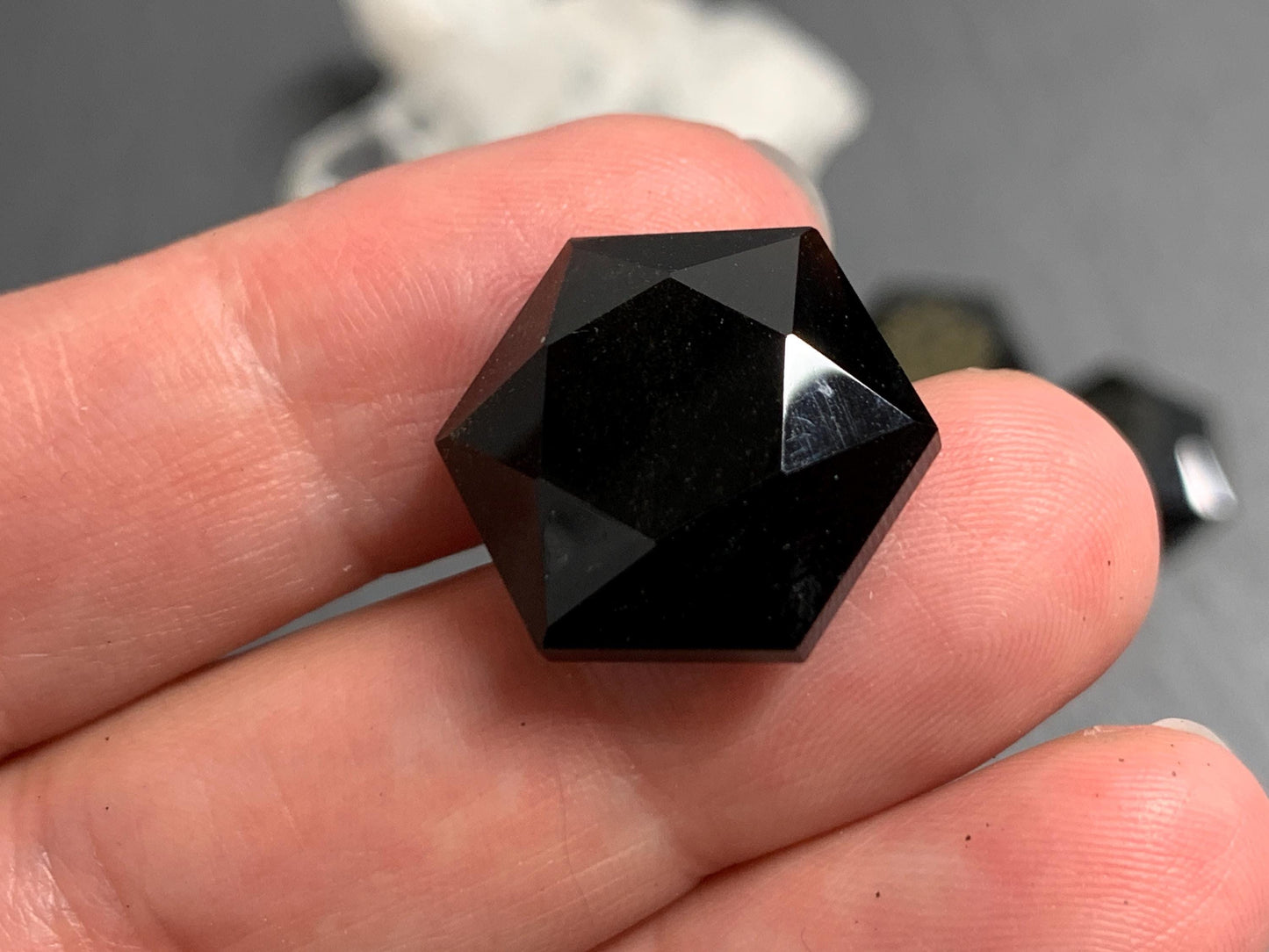 Gold Obsidian 18x21mm faceted from both sides - not a cabochon