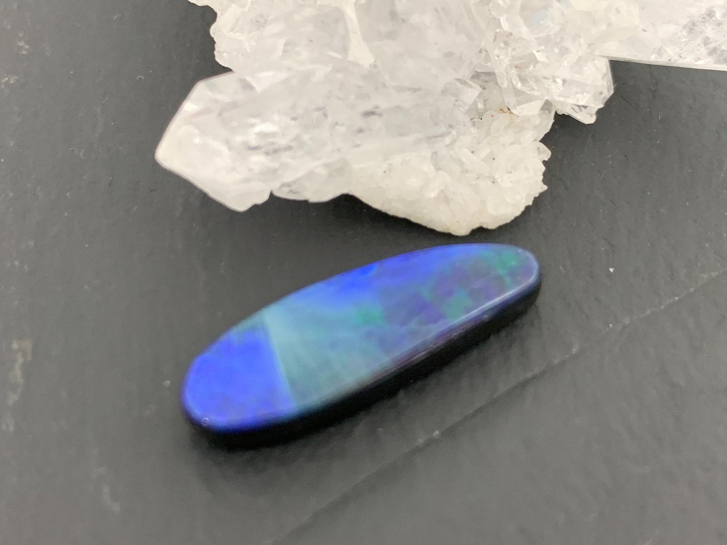 Australian Opal doublet 7x22x4mm cabochon