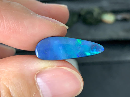 Australian Opal doublet 7x21x4.5mm cabochon