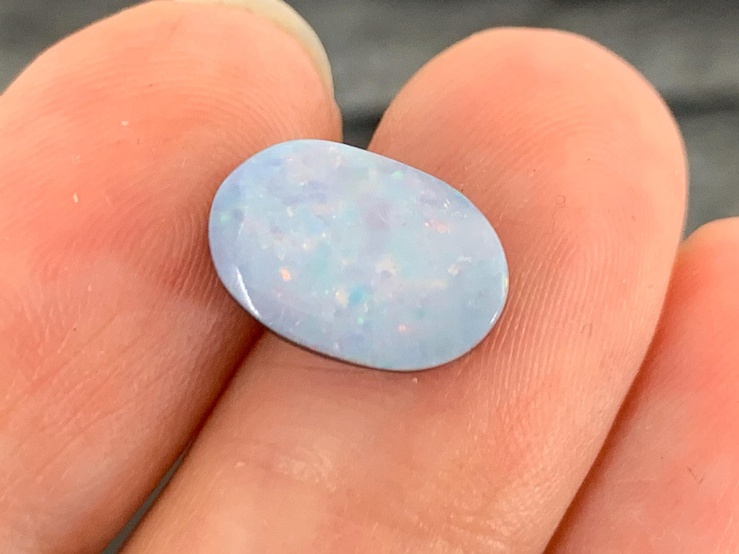 Australian Opal doublet 8x12x3mm cabochon