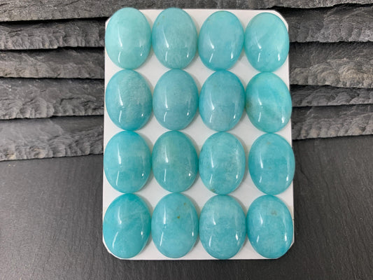 Amazonite oval 15x20mm cabochon - Calibrated cabochons