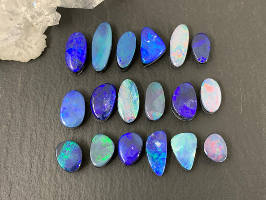 Australian Opal Doublet 8-13mm long cabochon