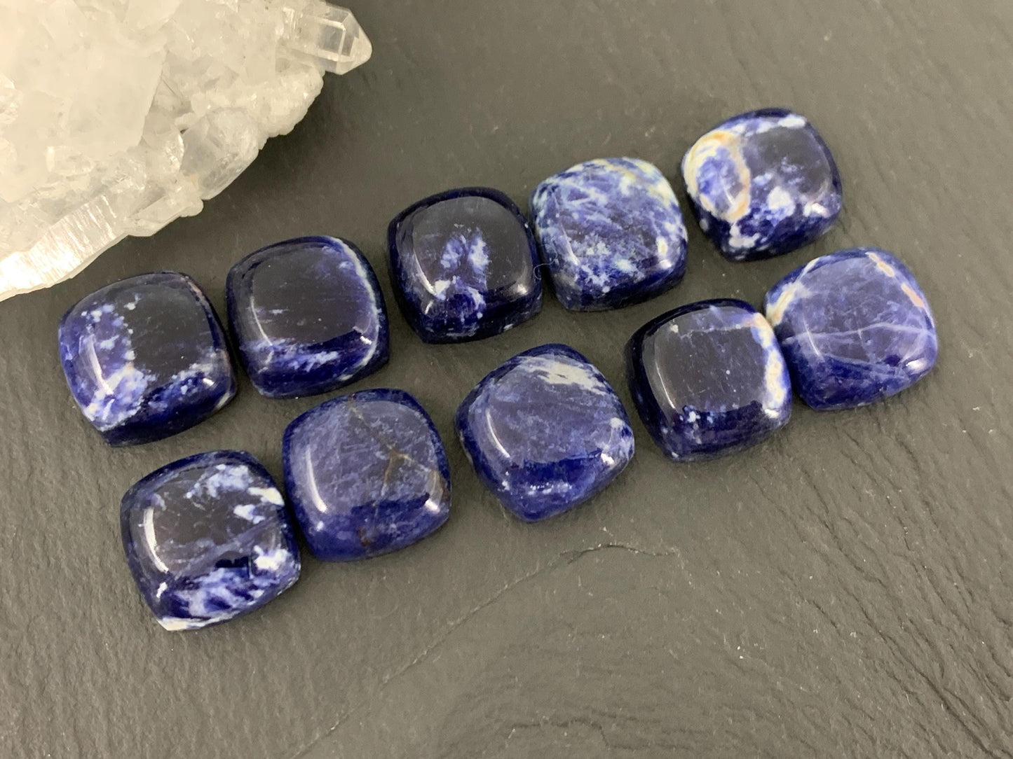 Sodalite square 12mm cabochon