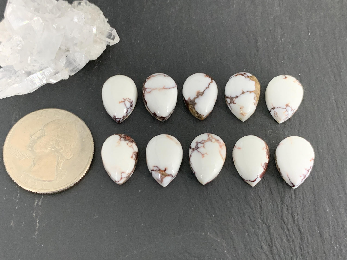 Wild Horse Jasper pear 10x14mm cabochon
