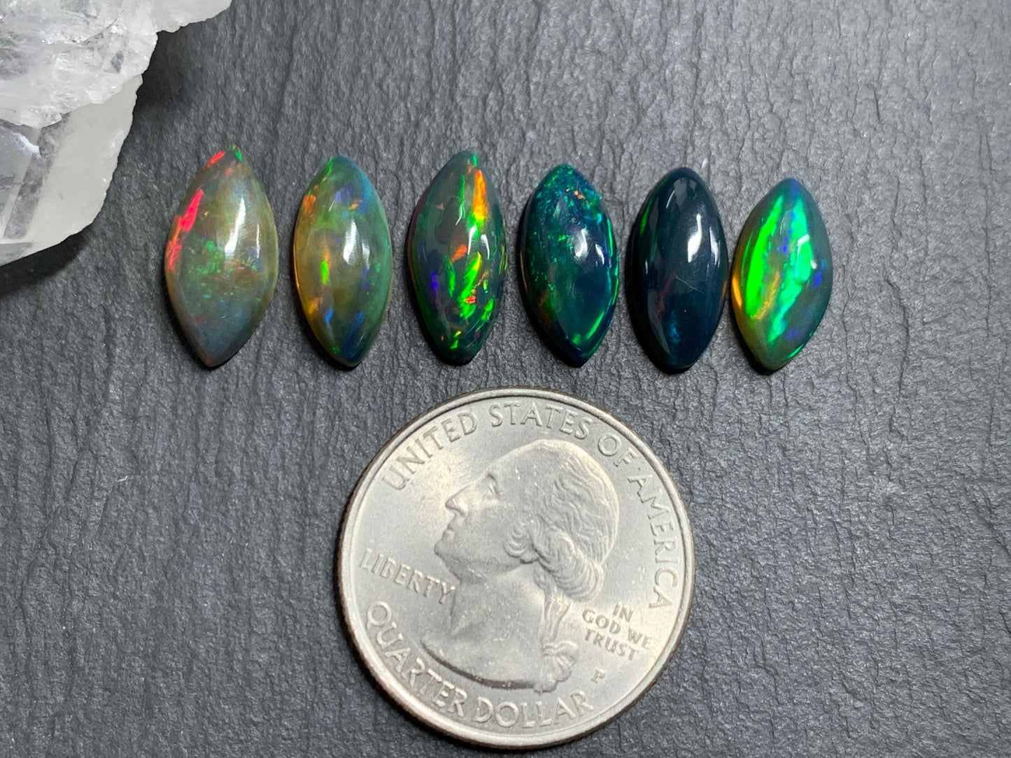 Natural Ethiopian Black Opal 14-16mm long cabochon/ Select your cabochon