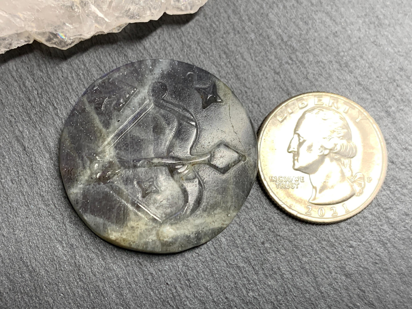 Sagittarius Purple Labradorite Zodiac Signs - Zodiac Constellations Carving