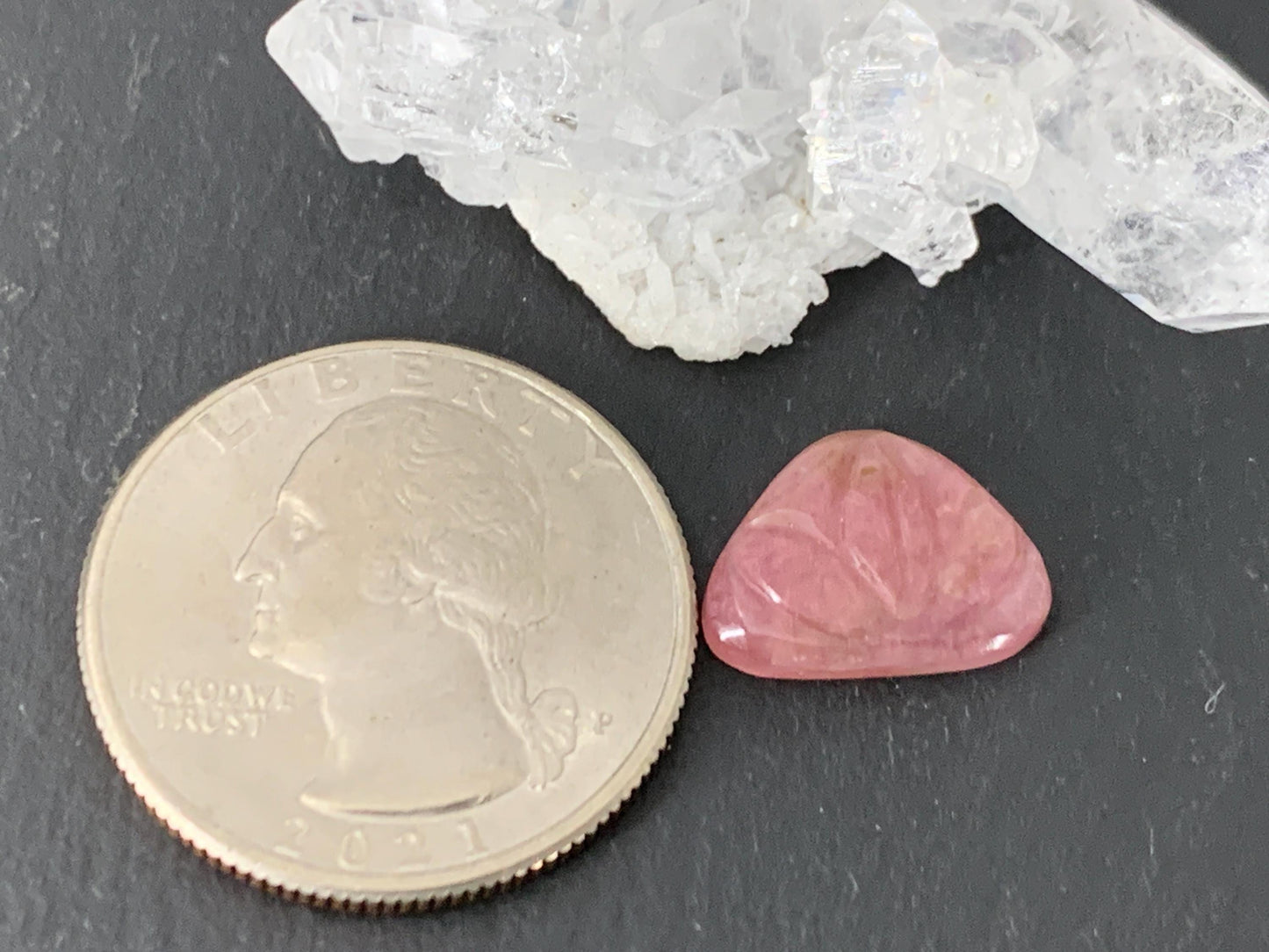 Carved Tourmaline 10x14x3mm cabochon