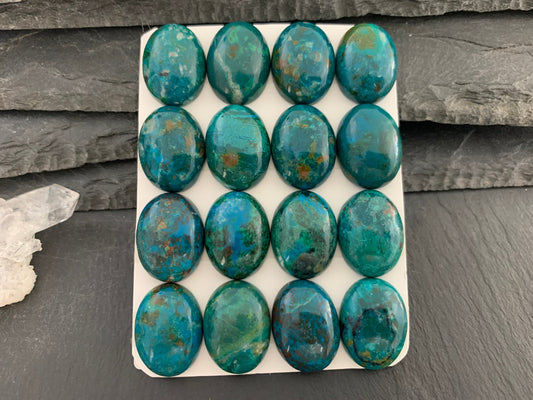Chrysocolla oval 15x20mm cabochon - Calibrated cabochons