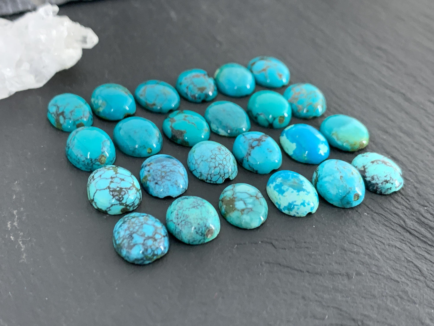 Tibetan Turquoise oval 9x11mm cabochon/ Select your cabochon