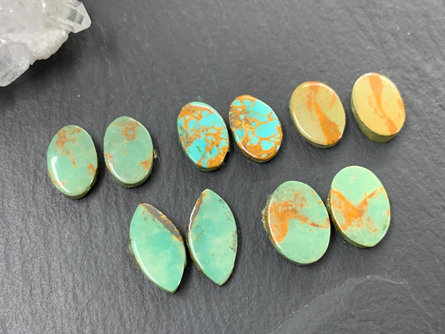 Tibetan Turquoise Pair Cabochon