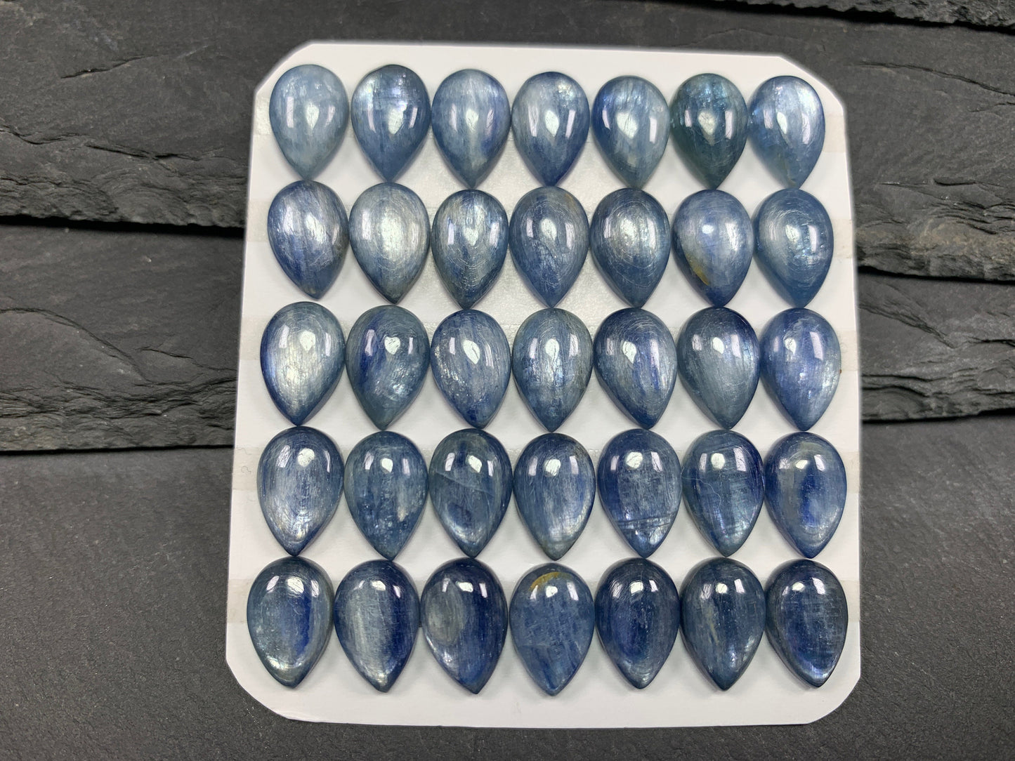 Kyanite pear cabochon