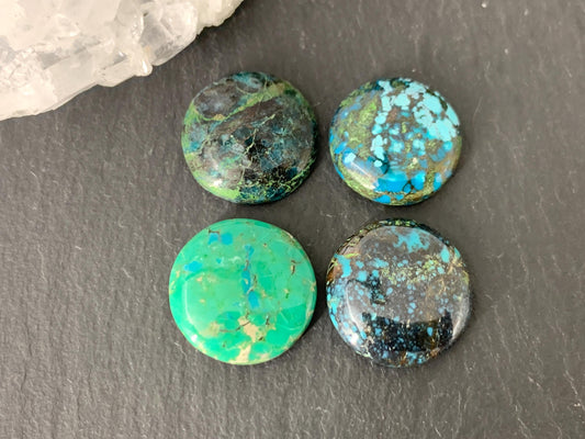 Tibetan Turquoise round 15mm cabochon