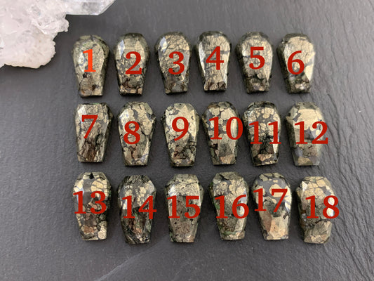 Marcasite Agate coffin 10x16mm cabochon | select your cabochon