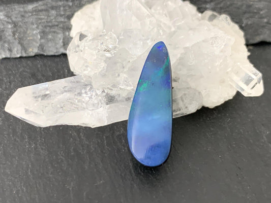 Australian Opal doublet 7x21x4.5mm cabochon