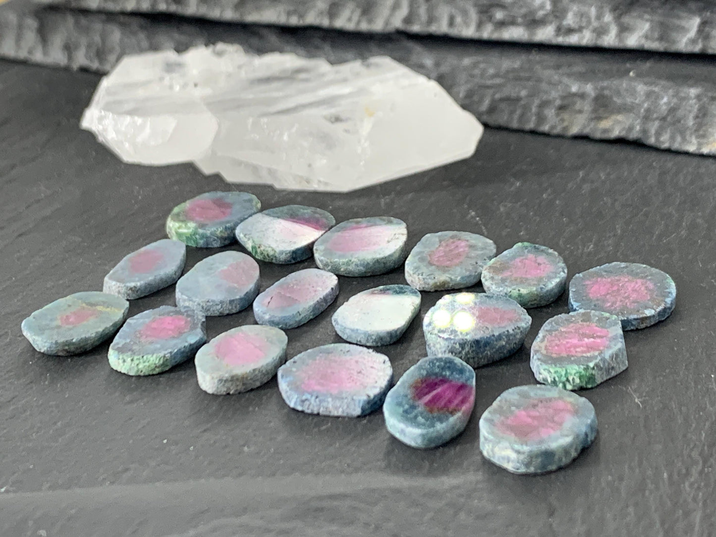 Watermelon Ruby 13mm long slice - free form