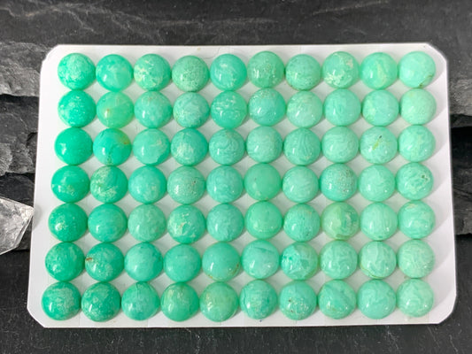 Chrysoprase round 6mm cabochon - Calibrated cabochons