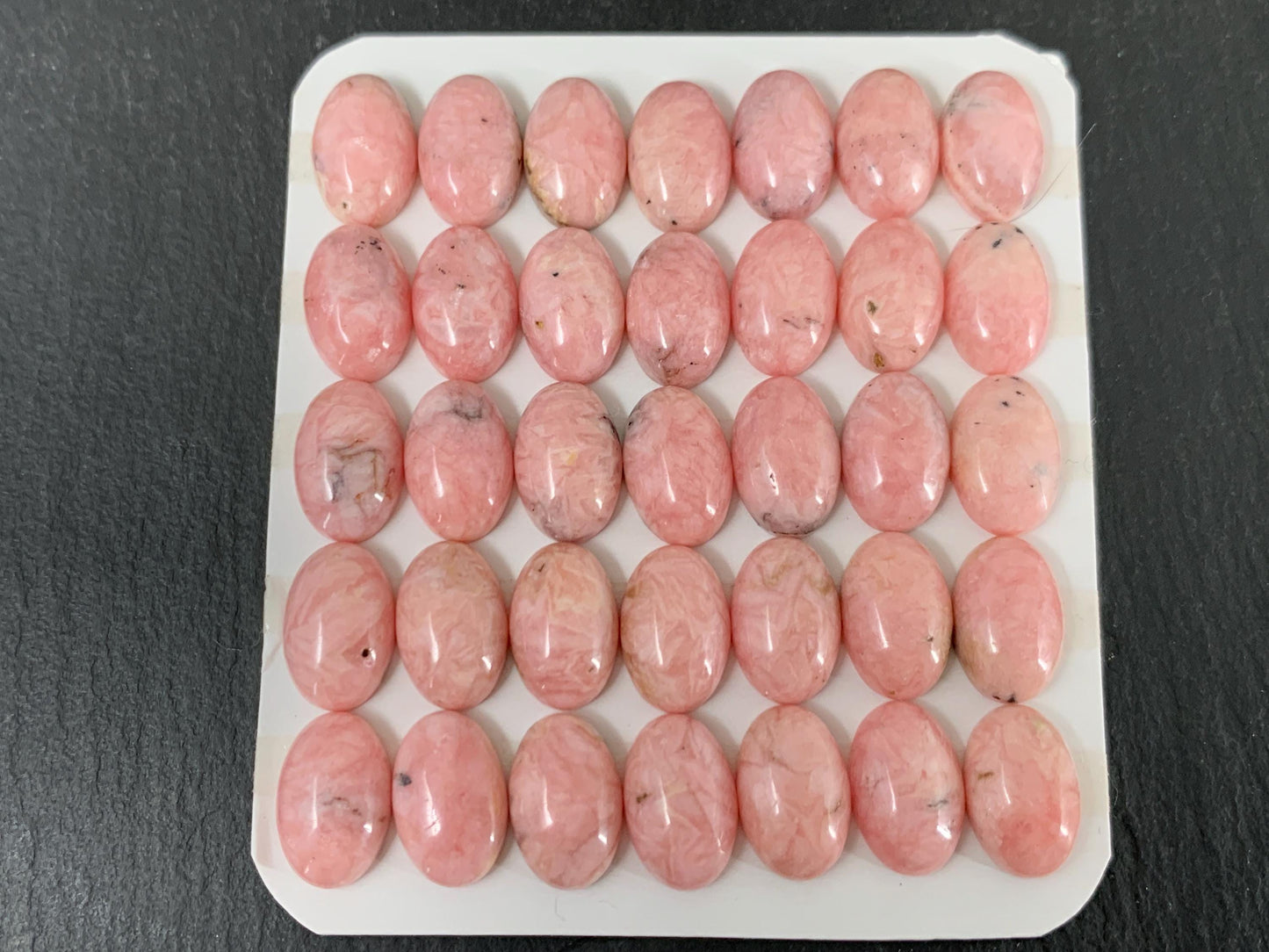 Rhodochrosite oval 8x12mm cabochons - Calibrated cabochons