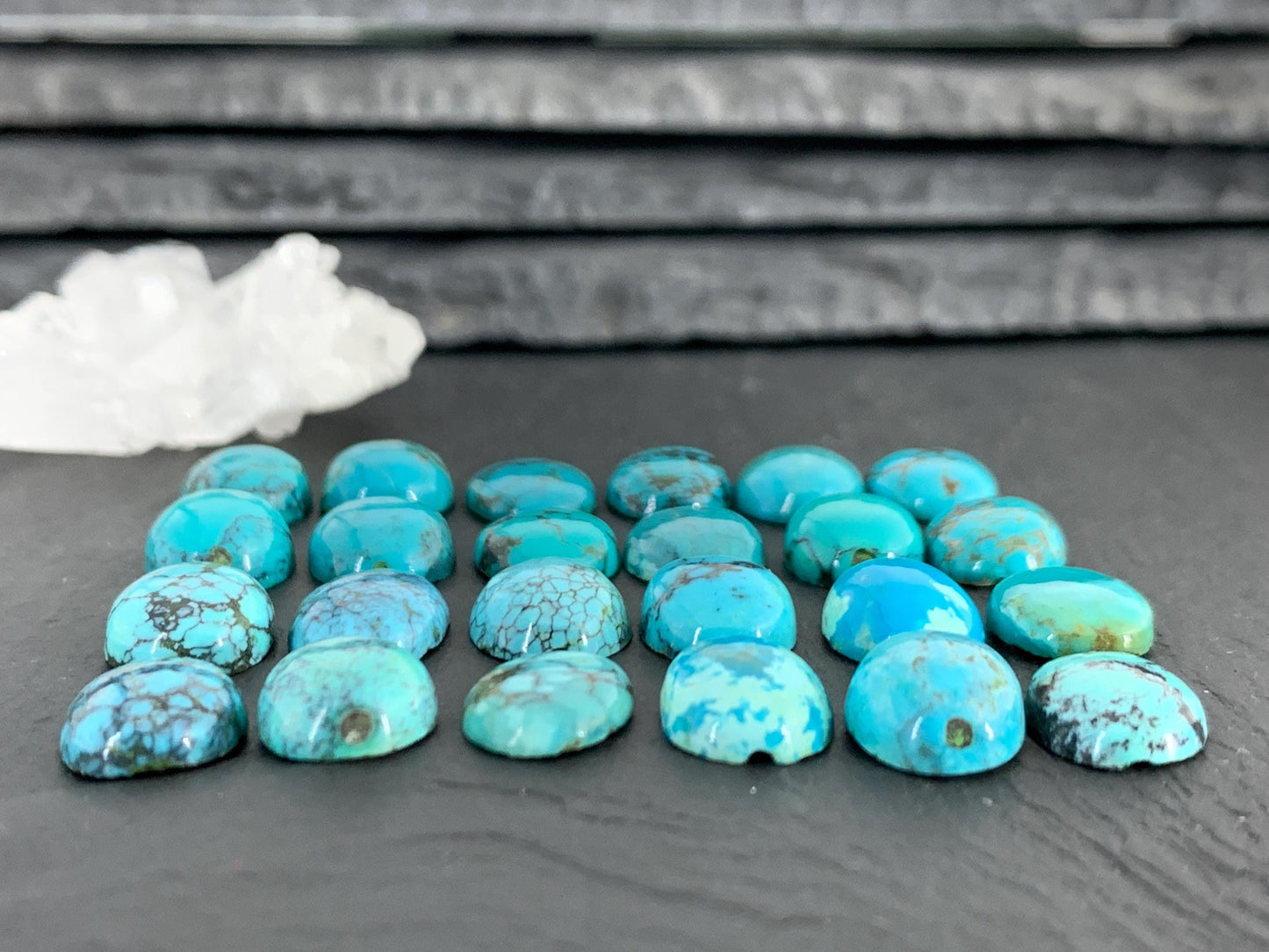Tibetan Turquoise oval 9x11mm cabochon/ Select your cabochon