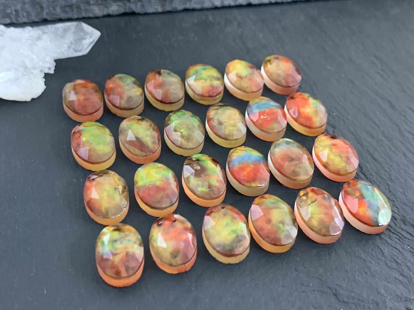 Ammolite Doublet oval 10x14mm  cabochon