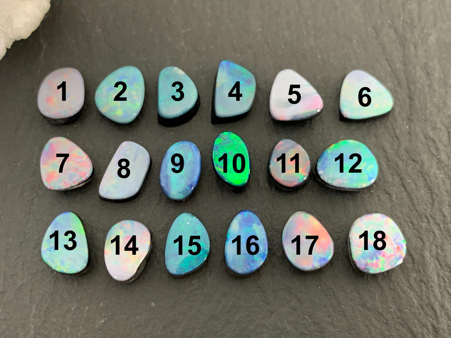 Australian Opal Doublet 6-8mm long cabochon - Select your cabochon