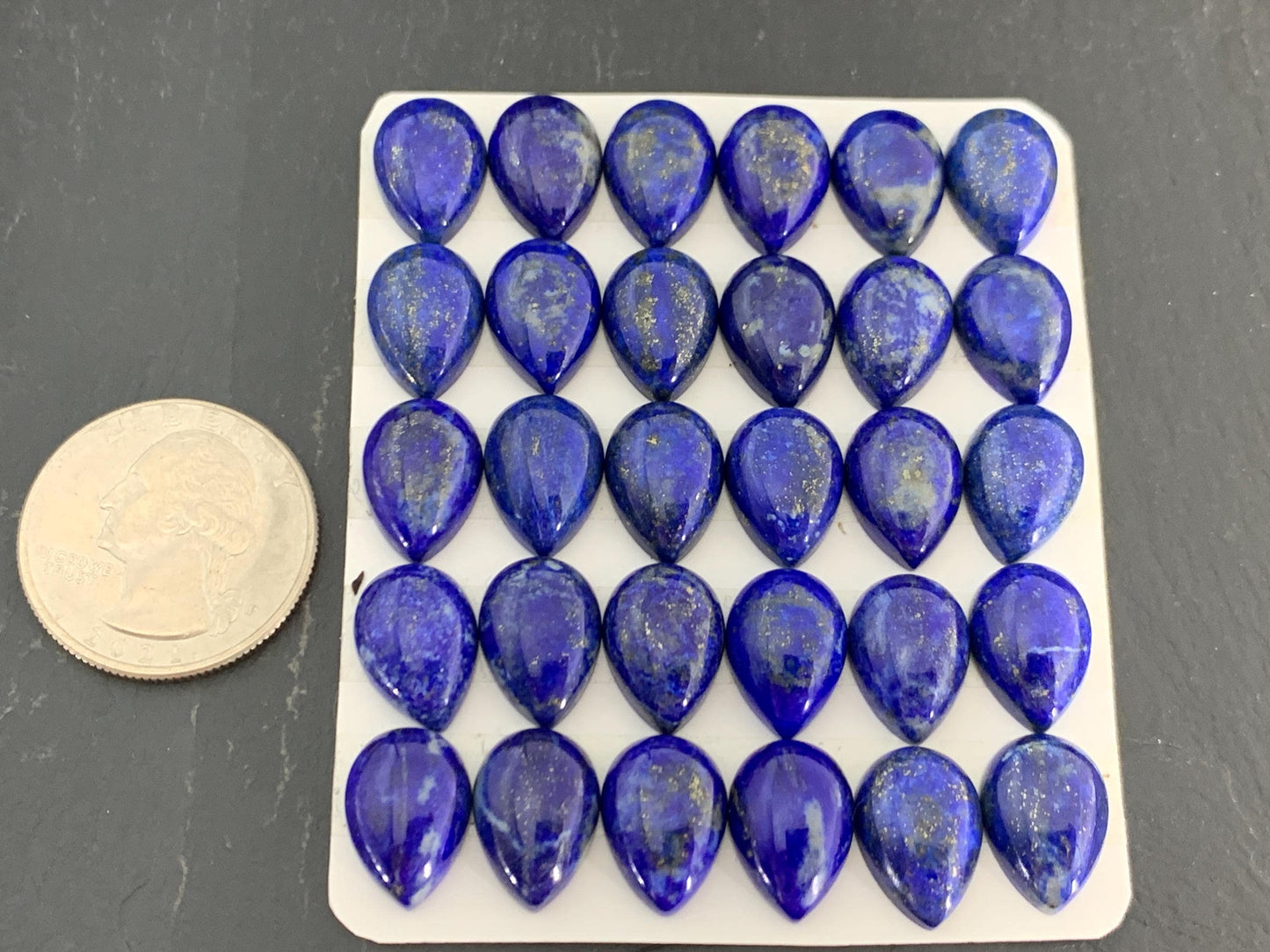 Lapis Lazuli pear 10x14mm Cabochon - Calibrated cabochons