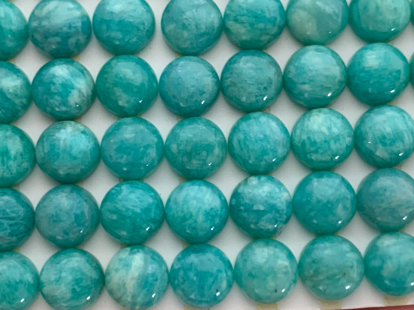 Amazonite round 8mm Cabochon - Calibrated cabochons