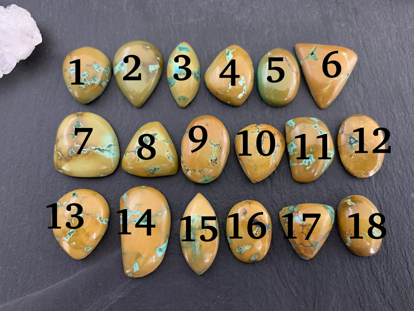 Tibetan Turquoise mixed shapes 17-26mm long cabochon
