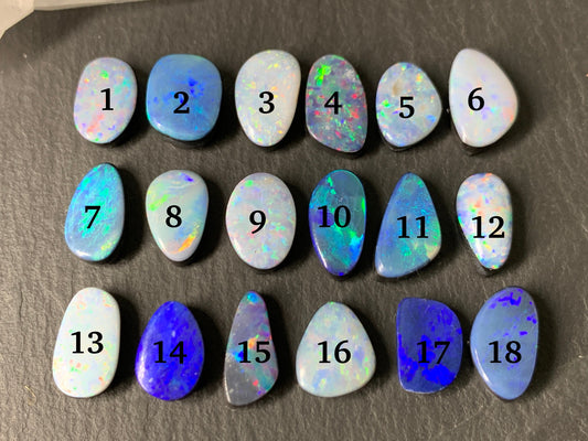 Australian Opal doublet 10-12mm long cabochon