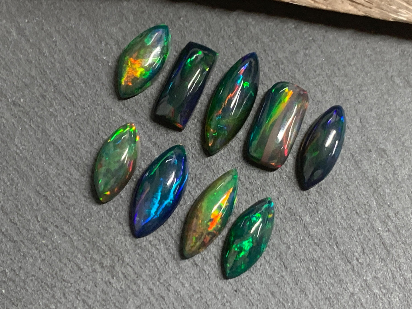 Natural Ethiopian Black Opal 13-16mm long Cabochon/ Select your cabochon
