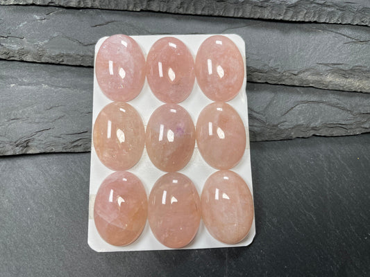 Morganite oval 18x25mm cabochon - Calibrated cabochons