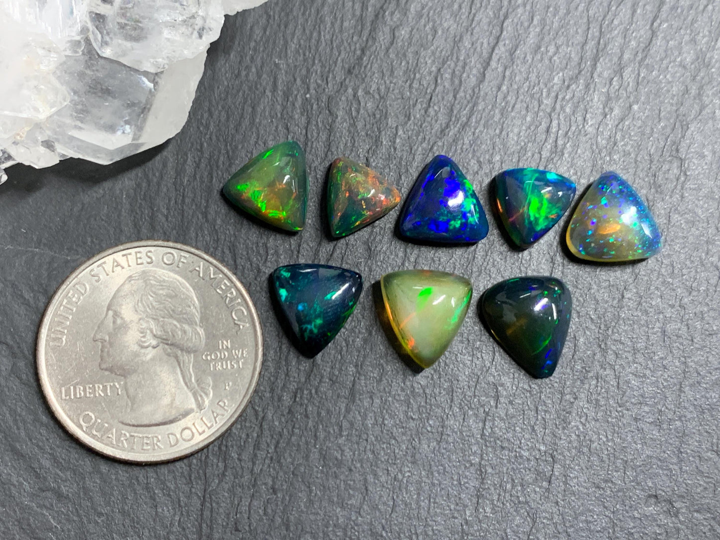 Natural Ethiopian Black Opal 11-12mm long cabochon/ Select your cabochon