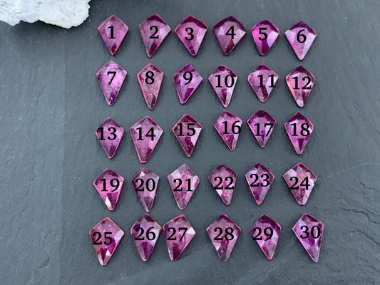 Faceted 10-11mm Thailand pink Sapphire cabochons