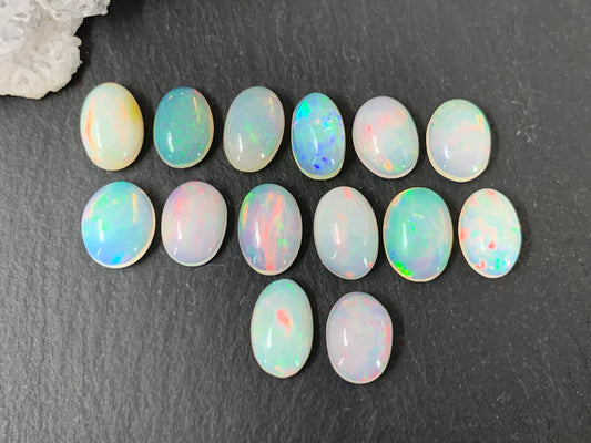 Ethiopian Opal oval 9-10mm long cabochon