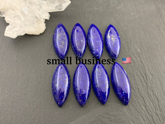 Lapis Lazuli marquise 10x25mm cabochon - Calibrated cabochons
