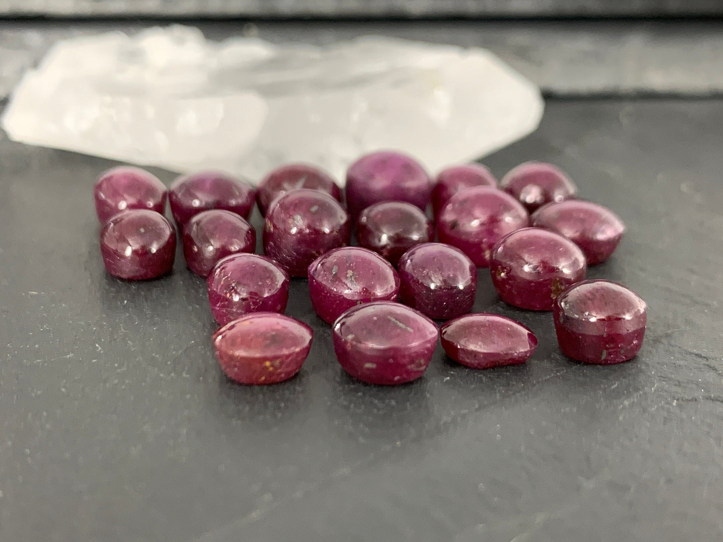 Ruby 7-8mm long cabochon