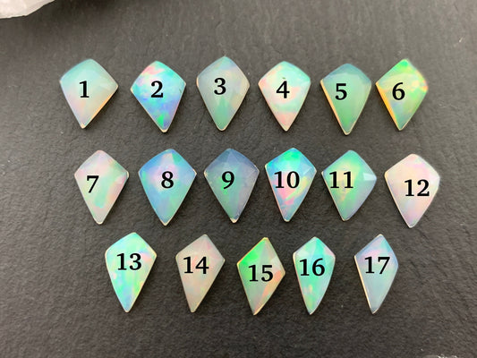 Faceted Welo Opal kite 10-10.5mm cabochon