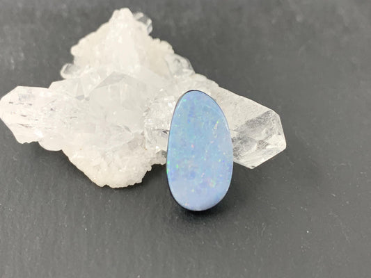 Australian Opal doublet 9x17x4mm cabochon