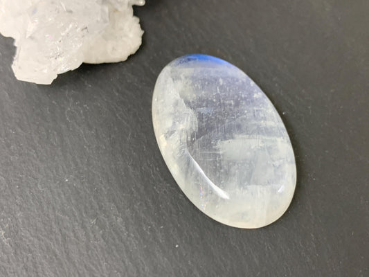 Rainbow Moonstone 31x19x7mm cabochon