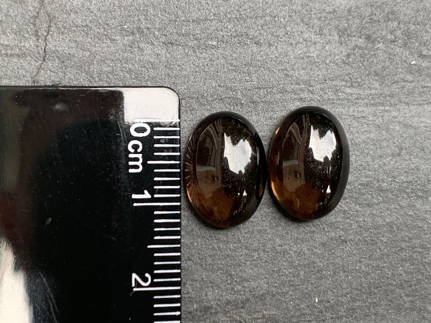 Smokey quartz oval cabochon 10x14mm - Calibrated cabochons