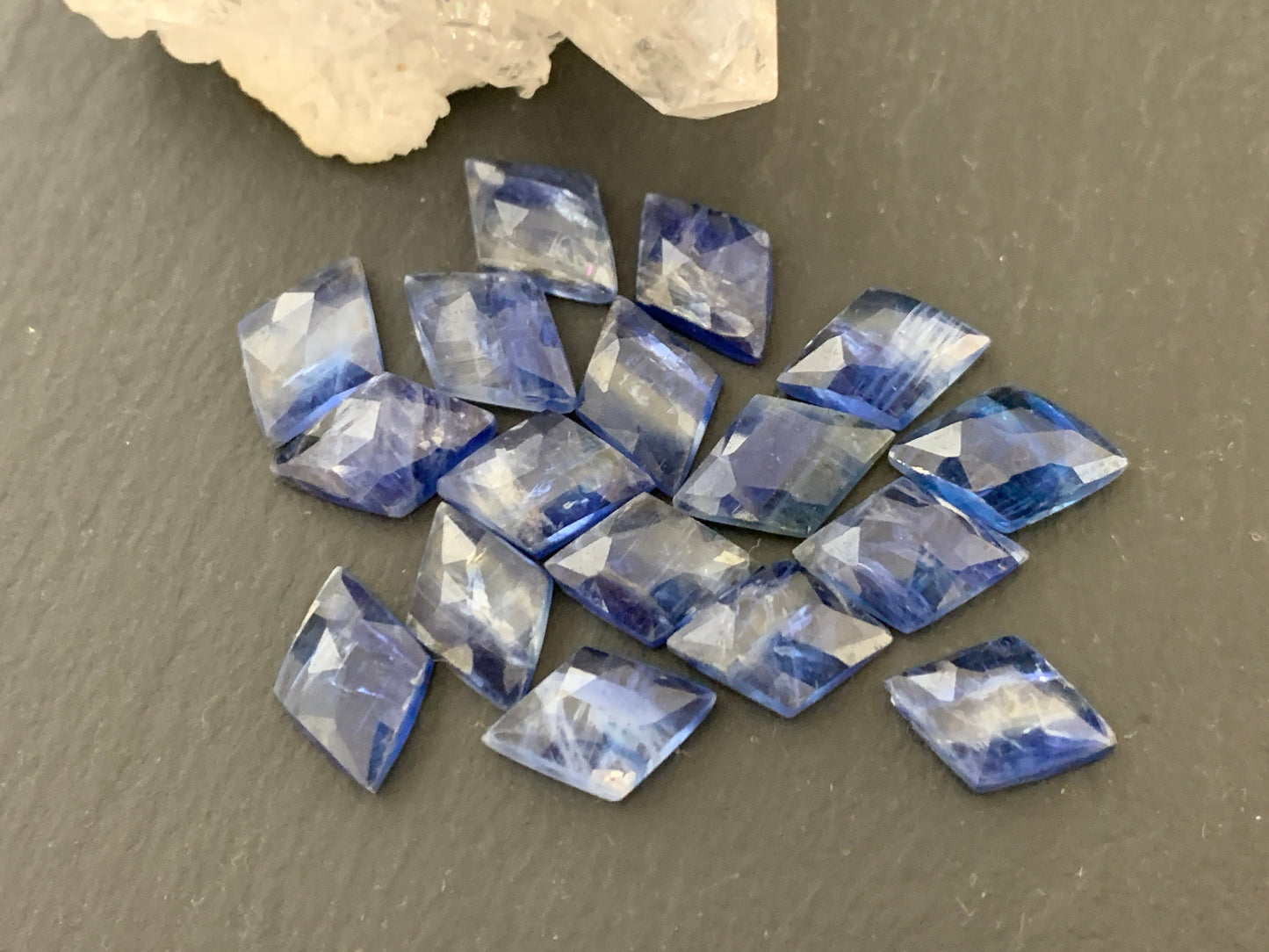 Faceted Kyanite 8x12mm Cabochon